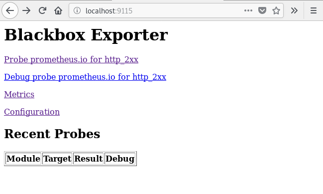 Blackbox Exporter Web UI